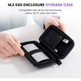 thumbnail image 4 of ORICO Portable Solid State Drive Case for M.2 NVMe/SATA SSD Enclosure, Electronic Organizer, Carrying Case, M.2 SSD Protector Storage Holder for USB Cable, SD TF Card, Flash Drive-HXM04, 4 of 8
