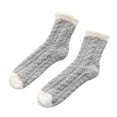 thumbnail image 3 of Sonducket Cálido invierno MiddleTube calcetines mujeres lindo elástico Coral terciopelo calcetines interior piso toalla calcetines transpirables Medias Gris NO1, 3 of 8