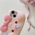 thumbnail image 3 of Phone Case for iPhone 12 Case, Kawaii Piglet Phone Cases 3D Silicone Cartoon Case Cute Case Soft Rubber Shockproof Protective Case for Women Girls (Bowknot Pig), 3 of 14