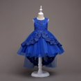 thumbnail image 1 of Vestido de princesa de diamantes para niñas de Europa y Estados Unidos, vestido de cola de encaje esponjoso, 1 of 6