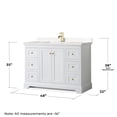 thumbnail image 7 of Wyndham Collection Light-Vein Wood Single Bathroom Vanity in White/Gold, 7 of 7