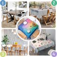 thumbnail image 4 of Rainbow Tie Dye Swirl Pattern Square Tablecloth,Waterproof Square Table Cover,Wipeable Spillproof Washable Table Cover for Home Kitchen Party Decor 60"x60"(152x152cm), 4 of 6