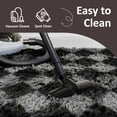 thumbnail image 3 of Pentantan 8’x 10’ Shag Area Rugs, Soft Fluffy Modern Checkered Indoor Carpet for Living Room Bedroom, Gray & Black, 3 of 7