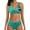 Green, variant on Plus size Swimsuits Women's Printing Bikini Chest Pad Swimsuit Beachwear Set Black 10(XL)