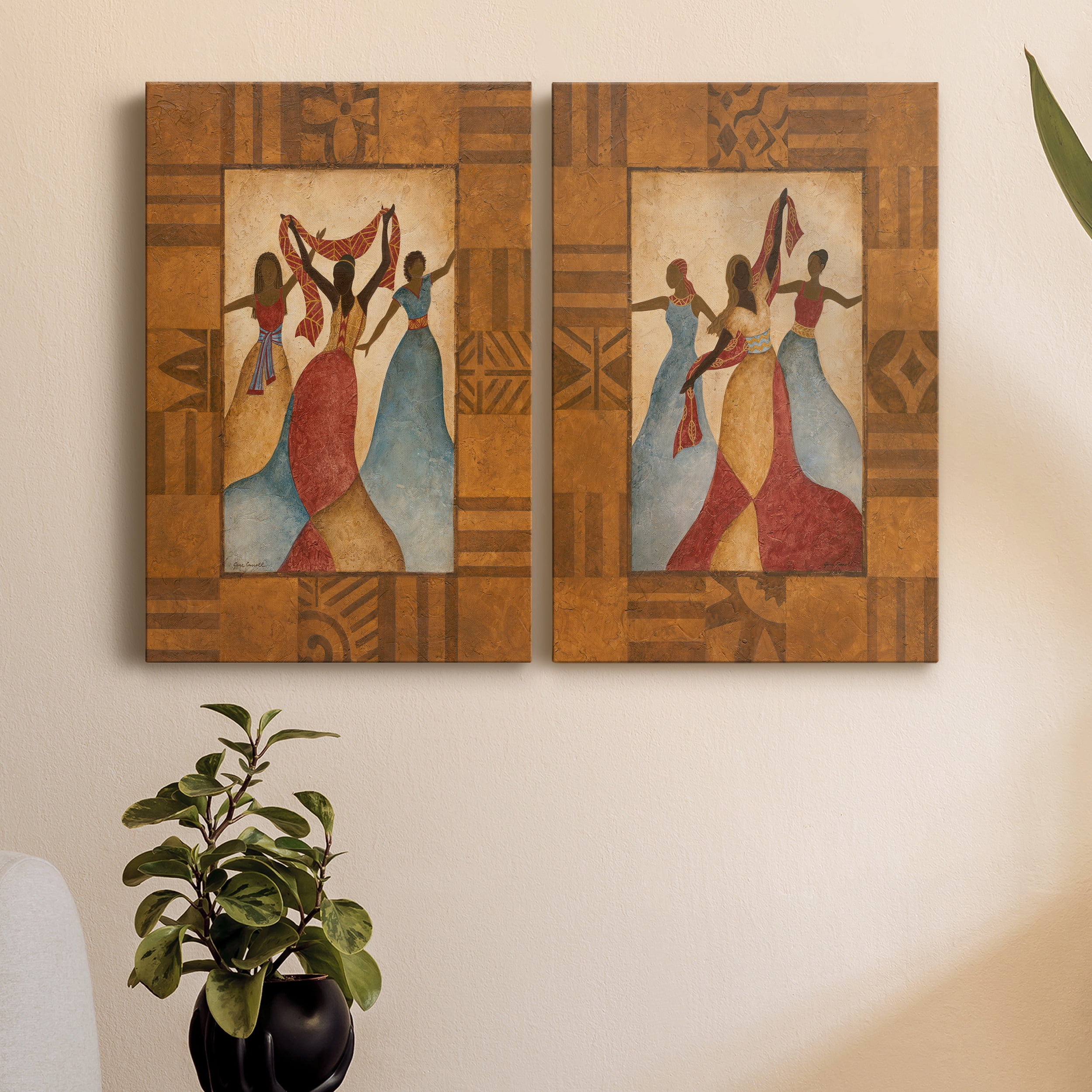 Rhythm Premium Gallery Wrapped Canvas - Ready to Hang - Set of 2 - 24 x 36 Each