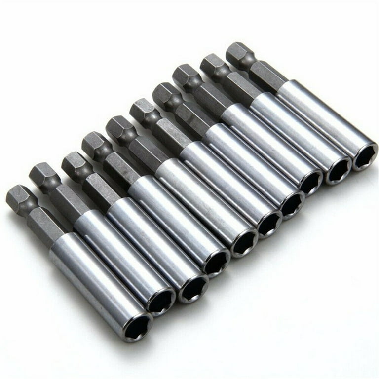 10Pcs Hex Magnetic Bit Holder Extension Bar Set For Power Drill Impact  Driver 