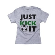 Just Kick It - Soccer Ball - Cool Boy's Cotton Youth T-Shirt