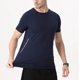thumbnail image 4 of Tops para hombre, blusas y camisas de cuello redondo y manga corta para hombre, blusas deportivas elásticas transpirables de color sólido, casuales, de manga corta y cuello redondo para hombre., 4 of 5