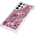 thumbnail image 6 of Slim Fit Phone Case for Samsung Galaxy S22 Ultra, Glitter Liquid Quicksand Effect Silicone Soft TPU Case with Camera Lens and Screen Protection for Galaxy S22 Ultra,LSWT Diamond Rose, 6 of 14