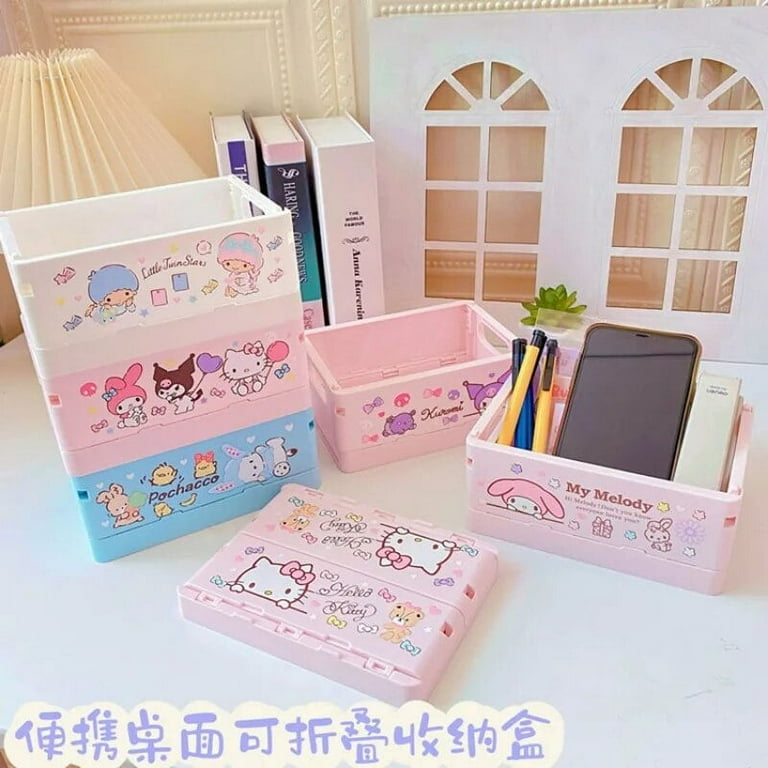 Sanrio Hello Kitty Cute Foldable Storage Box Cartoon Desktop