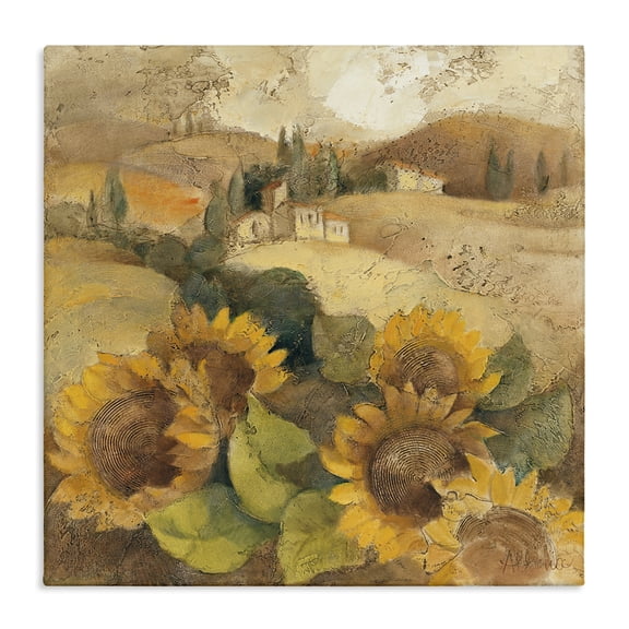 Stupell Industries Tropical Soft Vintage Tuscan Sunflowers Canvas Art, 17 x 17, by Albena Hristova