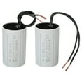 thumbnail image 1 of CBB60 25uF Capacitor de arranque, 2pcs AC 450V 2 cables 50/60Hz cilindro 70x42mm para arranque de motor, 1 of 5