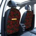 thumbnail image 5 of Uemuo Rose Printed Car Back Seat Protector,2 Pcs Backseat Car Organizer, Kick Mats Back Seat Protector , Back Seat Organizer for Kids, 5 of 8