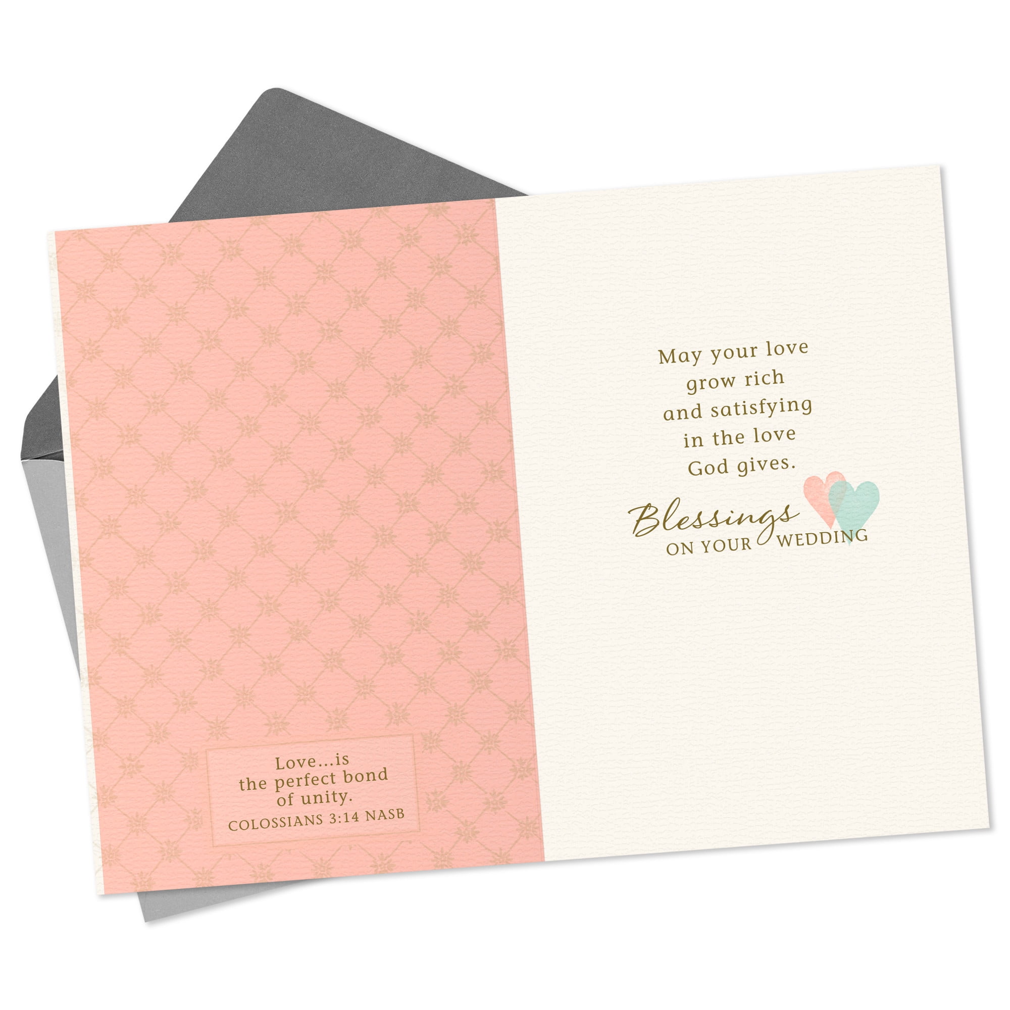 DaySpring Religious Wedding Card (Two Hearts, One Love)