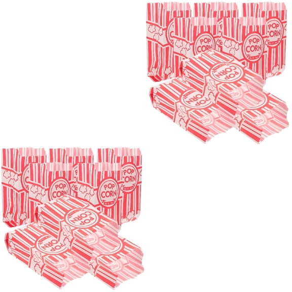 CCOCC 100 pcs Small Popcorn Bags Portable Popcorn Bags Paper Popcorn Bag Grease Proof Popcorn Bag