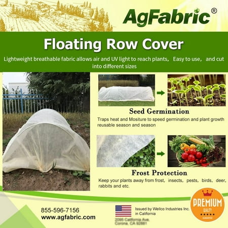 Agfabric Heavy Floating Row Cover Garden Fabric Plant Cover