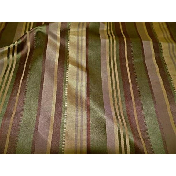 Yard Fabric Robert Allen Beacon Hill Satin Ribbon Moss Green 100% Silk Drapery JJ17