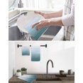 thumbnail image 5 of Coastal Wave Kitchen Dish Towels for Drying Dishes Set of 3, Summer Ocean Nautical Beach Ombre Sky Blue Waffle Weave Microfiber Hand Tea Bathroom Towels Quick Dry & Absorbent Towel 15.7x23.6, 5 of 7