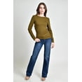 thumbnail image 4 of Blusa basica de manga larga /Juvenil, 0240 (Olivo) verde oscuro M, 4 of 4