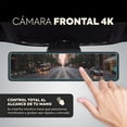 thumbnail image 3 of Dashcam para Auto 4K – Espejo Retrovisor con Cámara Frontal y Trasera de 12”, Pantalla Táctil, Visión Nocturna, Grabación en Bucle y Cámara de Reversa | Mastery Brand, 3 of 7