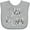 AC-Heather Grey, variant on Inktastic Ski Bum Boys or Girls Baby Bib