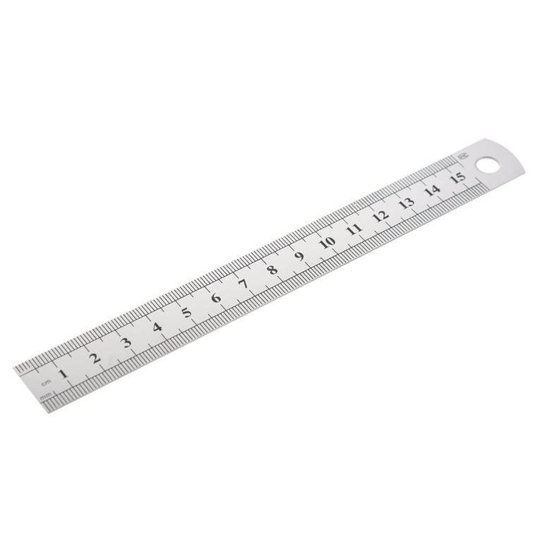 Double Side Measuring Stainless Steel Straight Ruler 15cm - 6