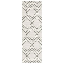 SAFAVIEH Adirondack Caitriona Geometric Runner Rug, Ivory/Dark Green, 2'6" x 8'