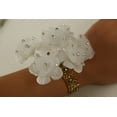 thumbnail image 2 of CalCastle Craft 1pc Rhinestone Wrist Band Stretch Corsage Flower Holder (Gold), 2 of 2