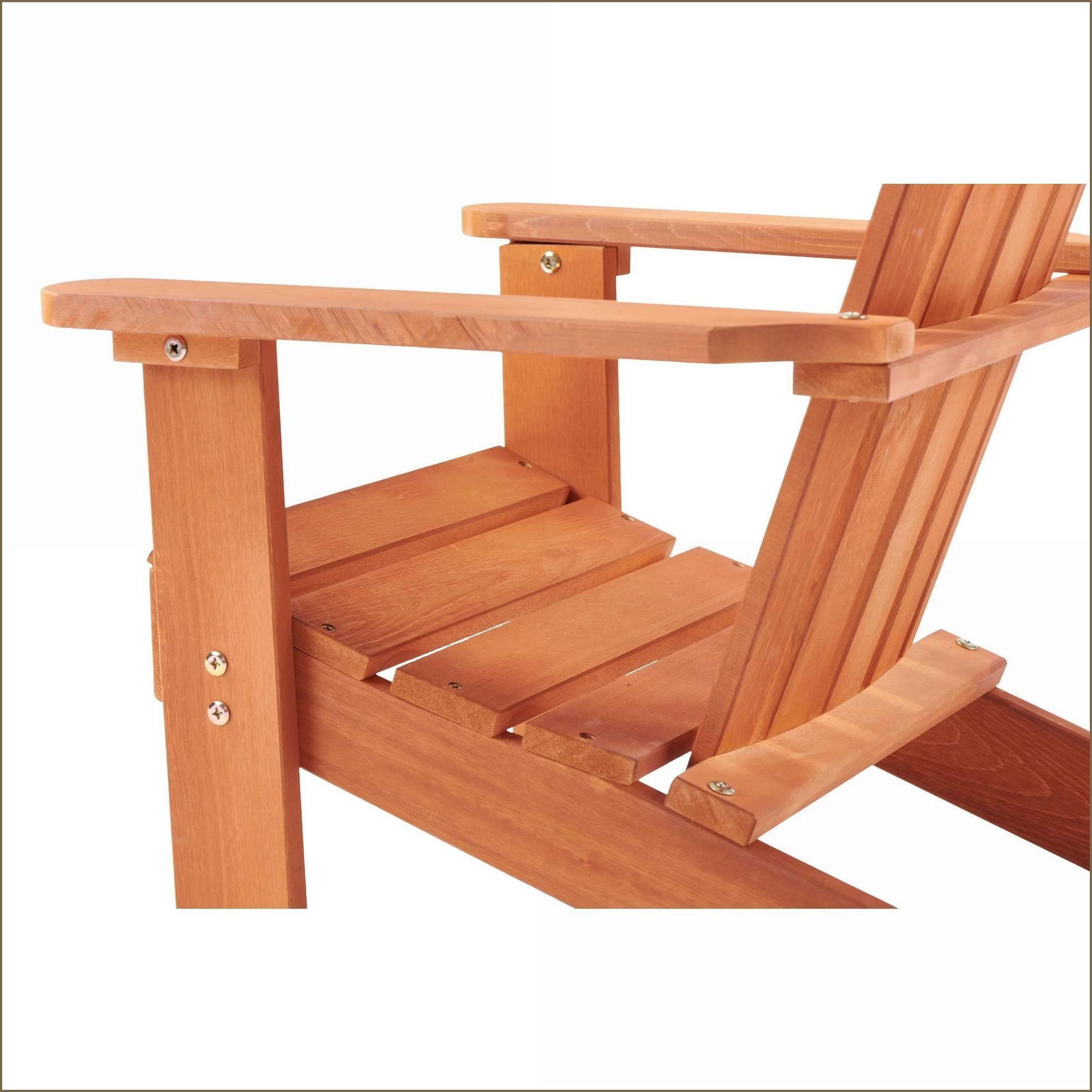 Kids Adirondack Chair for Indoor/Outdoor | Solid Wood Slat Back | 3-10 Years Natural Finish