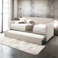 thumbnail image 4 of Upholstered Twin Daybed & Trundle | Great for Reading Nooks and Daytime Resting | Experience the Solid Pattern Fabric, 4 of 6