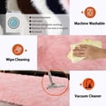 thumbnail image 6 of Jingle bears Fuzzy Rug 3x5 Faux Fur Sheepskin Rug for Living Room Pink Fluffy Area Rug for Girls Bedroom Nursery Room Rectangle, 6 of 6