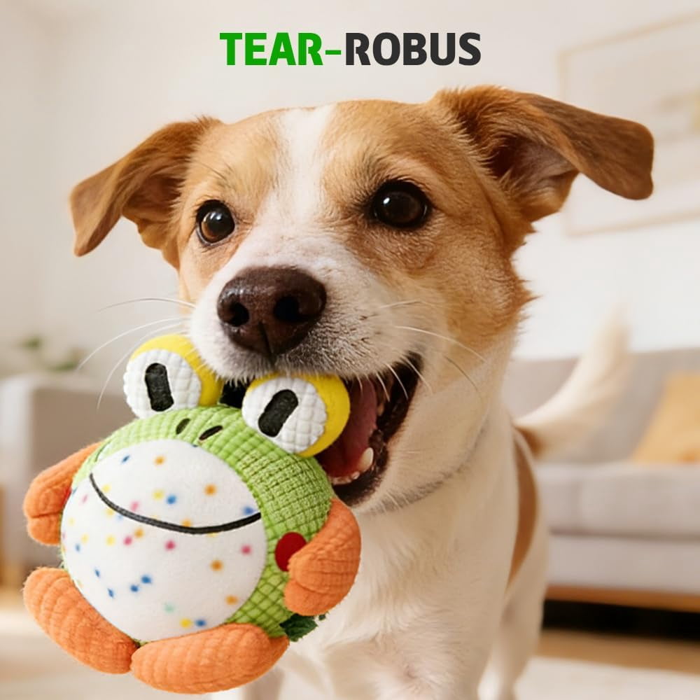 Active Moving Pet Plush Toy, Moving Interactive Squeaky Dog Toy Small Dog Toys, Upgrade Rechargeable Squeaky Dog Ball Toy