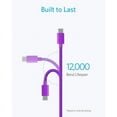 thumbnail image 2 of 2 Pack Afflux USB-C to USB-C PD Fast Charger Cable Data Sync Braided Cord Compatible with iPhone 16 /15 Pro Max Plus / Samsung Galaxy S24 S23 S22 Ultra / iPad Pro / Universal Type-c (10ft, Purple), 2 of 5