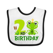 Inktastic 2nd Birthday Prince Frog Boys Baby Bib