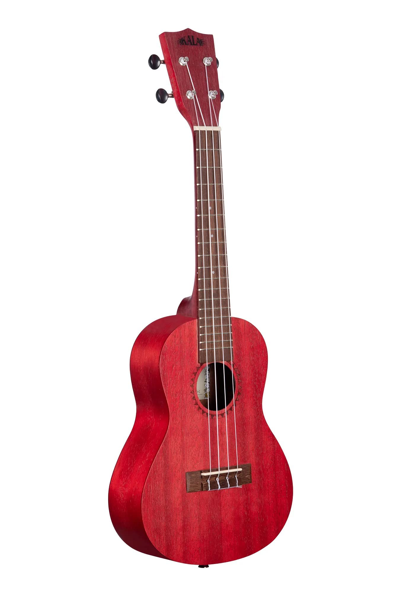 Kala MRT-RED-C, Modern Meranti in Watercolors Ukulele - Adobe Red Concert Bundle with Gig Bag, Tuner, DVD, and Austin Bazaar Polishing Cloth