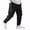 Black, variant on Cargo Pants for Men Zip Large Pockets Techwear Trousers Elastic Waist Wide Leg Baggy Streetwear Casual Pants Black L