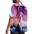 thumbnail image 3 of Starry Unicorn Men's Casual Short Sleeve Button Down Shirts - Printed Summer Beach Tops for Men and Women, 3 of 6