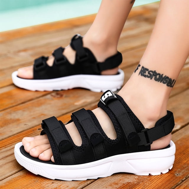 Sandalias de playa para hombre Suela gruesa Soporte para arco Sandalias de verano Zapatillas (Blanco 41)