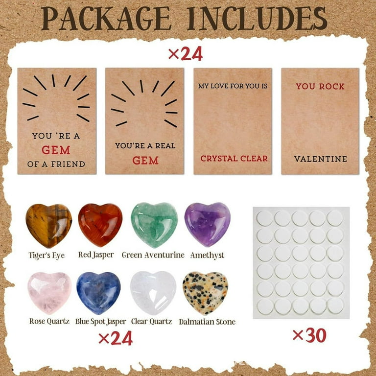Herrnalise Valentine's Day Cards for Kids- 24 Pack with Heart - Main Image
