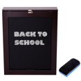 thumbnail image 4 of Costway Table Murale Pliante Convertible Bureau de Rangement avec Tableau Noir, 4 of 8