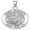 White Gold, variant on Saint Warhol Religious Medal - - 3/4 Inch Size of a Nickel -Sterling Silver
