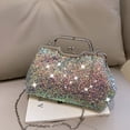 thumbnail image 4 of Nuevo bolso de noche pequeño con lentejuelas a la moda, bolso de mano de lujo hecho a mano con cadena, bolso cruzado para mujer, bolso de mano para fiesta de boda, 4 of 5