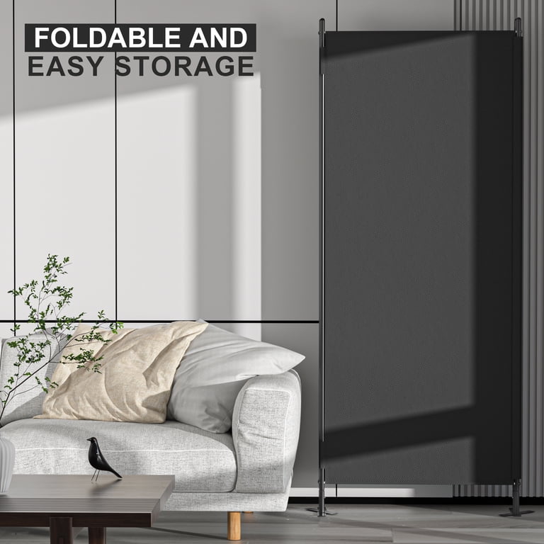MAYOLIAH 4 Panel Room Divider Screen 6Ft Tall Foldable