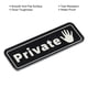 thumbnail image 4 of Uxcell Señal Privada para Puerta 6"x2" Etiqueta Adhesiva de Privacidad Negra, 4 of 7