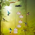 thumbnail image 2 of Outdoor Plastic Hummingbird Feeder with Wind Chime - Hanging Bird Water Feeder for Garden & Yard, Durable Weather-Resistant Patio Bird Feeder, 2 of 5