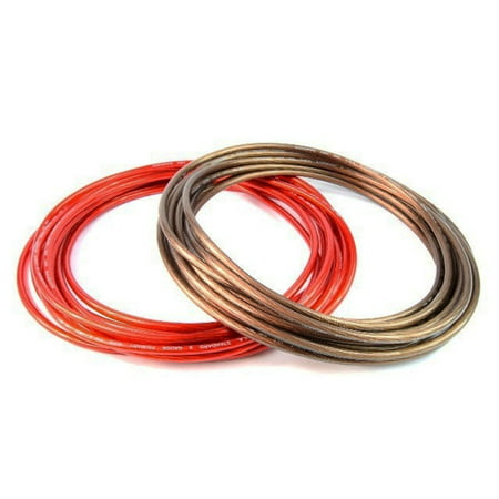 8 Gauge 25ft Black & 25ft Red Power/Ground Wire for Car Audio Amplifier