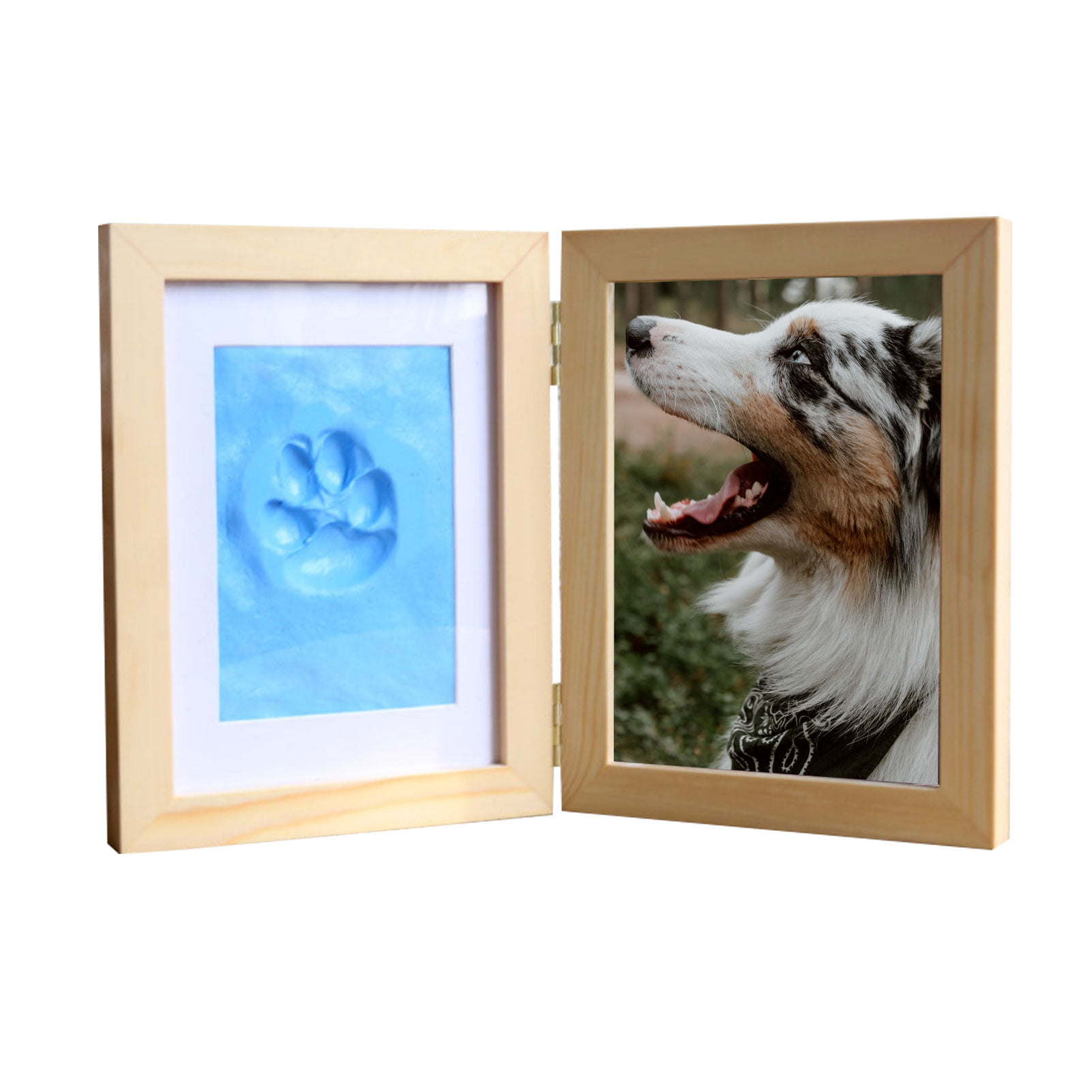 Dog Paw Print Photo Frame Picture Frame Wooden Dogs Pet Lover Gift Idea 