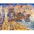 thumbnail image 2 of Bell, Bill 32x26 Black Ornate Wood Framed with Double Matting Museum Art Print Titled - Steel Pier, 2 of 4