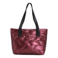 thumbnail image 1 of Bolso Hobo para Mujer Bolso Acolchado Brillante Gran Capacidad Bolso Invierno para Niñas (rojo), 1 of 8