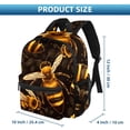 thumbnail image 2 of Starry Bees in the Sky Adjustable Shoulder Strap Beach Backpack with Large Capacity, Printed Design, Lightweight, 2 of 6